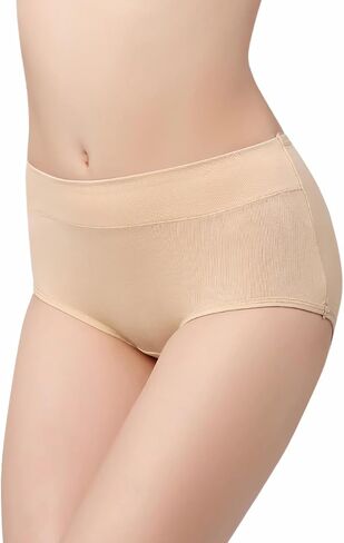 EMF Blocking Women's Underwear Mid Waisted Brief,Anti-Radiation Shield Faraday Briefs Silver Fiber Panties Stretchy in Saudi Arabia