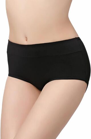 EMF Blocking Women's Underwear Mid Waisted Brief,Anti-Radiation Shield Faraday Briefs Silver Fiber Panties Stretchy in Saudi Arabia