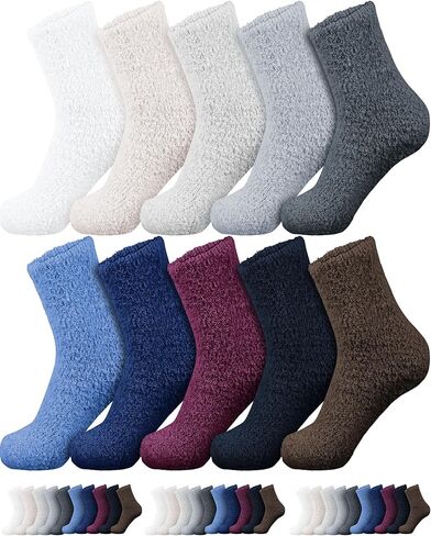 Taiyin 100 Pack Bulk Fuzzy Socks Unisex Men Thermal Thick Fluffy Winter Warm Slipper Socks Soft Christmas Gifts Homeless in Saudi Arabia