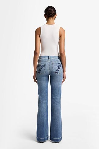 7 for All Mankind Womens Luxe Vintage Dojo Wide Leg Trouser Jeans in Kuwait