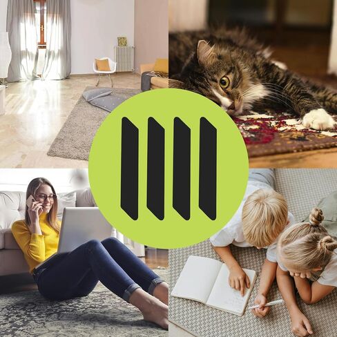 8PCS Rug Pads Grippers,Reusable Washable Grippers for Rugs,Double Sided Non-Slip Rug Pads for Hardwood Floors,Adhesive Rug Stickers Keep Corners Flat in Saudi Arabia