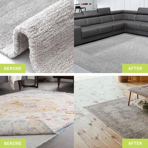 8PCS Rug Pads Grippers,Reusable Washable Grippers for Rugs,Double Sided Non-Slip Rug Pads for Hardwood Floors,Adhesive Rug Stickers Keep Corners Flat in Saudi Arabia