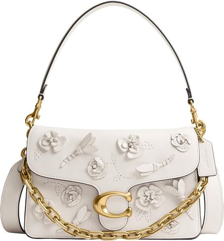 Floral Embellished Leather Chain Tabby Shoulder Bag with Chain in Saudi Arabia