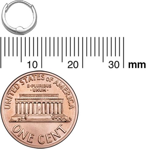 ريتاستيفينز 14k الذهب الخالص ميني هجيز أقراط هوب صغيرة 2.5x9mm in Saudi Arabia