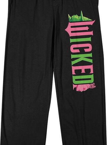 Wicked Part 1 Character Silhouettes Adult Black Women’s Black Sleep Pajama Pants in Saudi Arabia