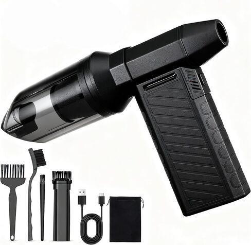 Compressed Air Duster,180000RPM Jet Dryer Blower,3 Gear Electric 5000 mAh Portable Air Duster,No Canned Air Camping Outside Compressed Air Can,Jet Fan for Car Dry,Keyboard Computer Cleaning,Air Bed in Saudi Arabia