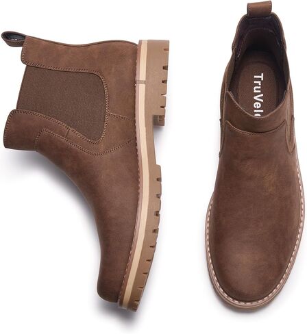 Men's Chelsea Boots Class Dress Boots for Men Comfy Slip on Casual Ankle Boots in Saudi Arabia