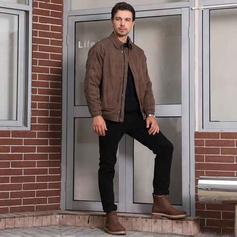 Men's Chelsea Boots Class Dress Boots for Men Comfy Slip on Casual Ankle Boots in Saudi Arabia