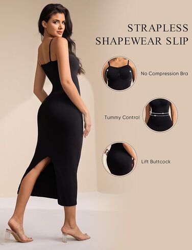 Strapless Shapewear Slip for Under Dresses Full Slip Dress for Women, Tummy Control Seamless Body Shaper in Saudi Arabia