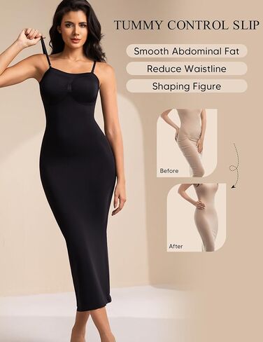 Strapless Shapewear Slip for Under Dresses Full Slip Dress for Women, Tummy Control Seamless Body Shaper in Saudi Arabia