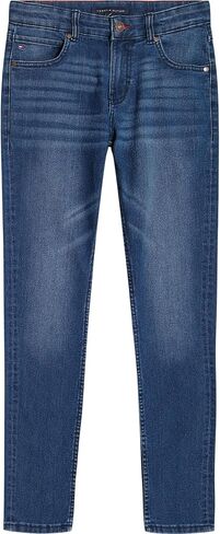 Tommy Hilfiger Boys' 5-Pocket Stretch Skinny Fit Denim Jean, Zipper Closure, Portola, 12 in Saudi Arabia