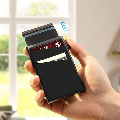 RFID Blocking Aluminum Alloy Credit Card Holder with Money Bag for Men in Saudi Arabia
