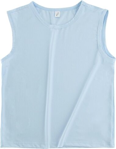 Boys Tank Tops Casual Undershirts Sleeveless Crewneck Athletic Tees Basic Solid Undershirts 2-8 Years in Saudi Arabia
