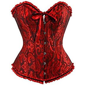 Women's Lace Up Bustier Corset Tops Adjustable Sexy Trendy Overbust Shapewear in Kuwait