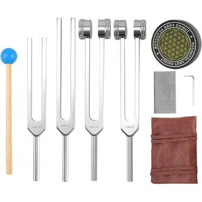 ضبط الشوك لمجموعة الشفاء، 128 هرتز، 136 هرتز، 256 هرتز، 384 هرتز ومنشط لشفاء شقرا مجموعة العلاج بالصوت، سبائك الألومنيوم منشط شوكة الضبط الحسية للشفاء، علاج غير مغناطيسي in Kuwait