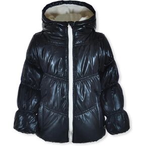 Girls' Fleece-Lined Hooded Puffer Jacket in Saudi Arabia