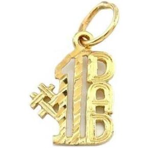 FindingKing #1 Dad Charm 14k Gold 12.5mm in Saudi Arabia