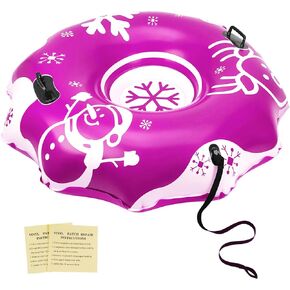 أنبوب ثلج كبير جدًا من COVACURE مقاس 55 بوصة - زلاجات سميكة قابلة للنفخ للبالغين، أنابيب شديدة التحمل مع مقبض حمل معزز وحبل للتزلج والتزلج في الهواء الطلق in Kuwait