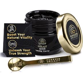 شيلاجيت راتنج الهيمالايا العضوي النقي 600 مجم مع 75%+ حمض الفولفيك، 85+ أثر من المعادن من جبال الهيمالايا على ارتفاع 18,000 قدم - الطاقة الطبيعية والقدرة على التحمل ودعم العضلات للرجال والنساء، تم اختباره معمليًا 30 جم in Kuwait