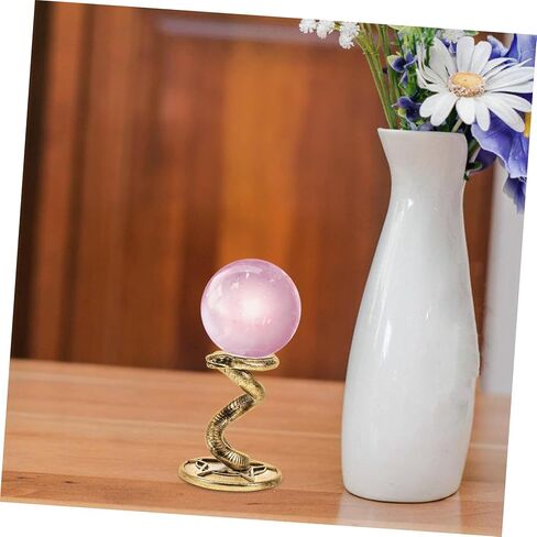 Snake Shaped Crystal Ball Display Stand Metal Holder for Glass Spheres Decorative Base for Garden Orbs Gazing Globes and Eggs Khaki Home Office Decor in Saudi Arabia