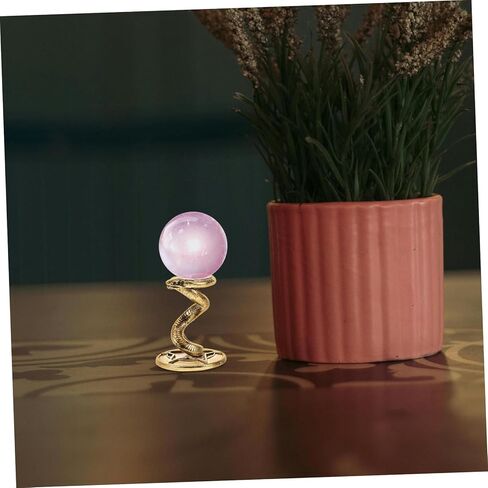 Snake Shaped Crystal Ball Display Stand Metal Holder for Glass Spheres Decorative Base for Garden Orbs Gazing Globes and Eggs Khaki Home Office Decor in Saudi Arabia
