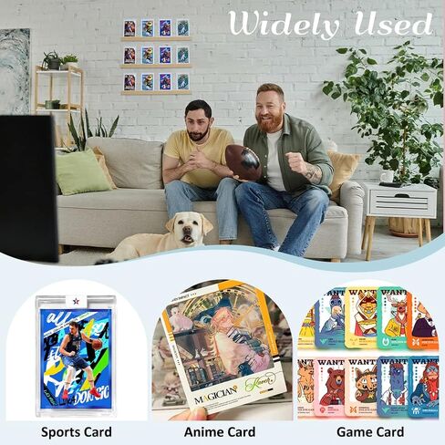 FINGERINSPIRE 6 Pack Trading Card Display Stand Wood Sports Cards Rack 15x1.36x0.7 Inch Cards Display Shelf Baseball Card Frame Wall with Screws for 35pt Cases Home Shop Decor in Saudi Arabia