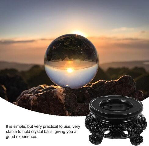 DOITOOL Wooden Stand for Crystal Sphere Crystal Ball Stand Gazing Ball Stand Pendulum Stand Quartz Ball Orb Holder Egg Base Hollow Wood Stand for Display, 8x8x5cm in Saudi Arabia