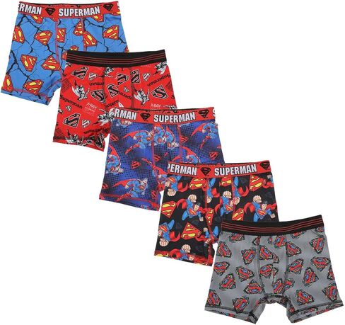 Bioworld Superman Superhero & Logo Boy's 5-Pack Boxer Briefs in Saudi Arabia