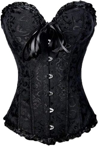 Women's Lace Up Bustier Corset Tops Adjustable Sexy Trendy Overbust Shapewear in Saudi Arabia