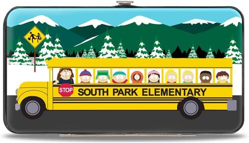 Buckle-Down Comedy Central Wallet, Hinged, South Park Elementary School Bus Group Pose Mountain Scene, Vegan Leather in Saudi Arabia
