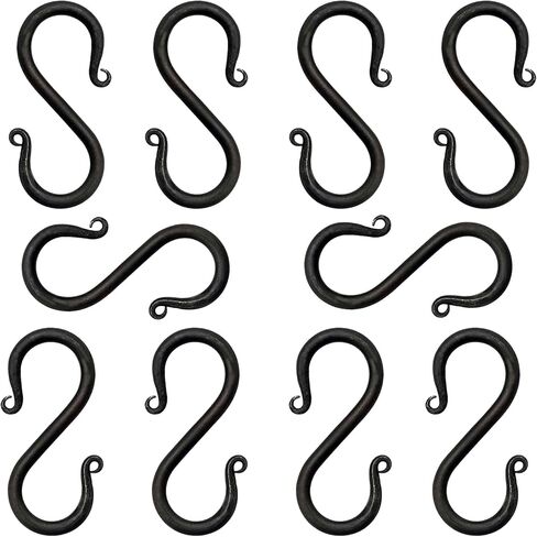 Lord of Battles Viking Iron S Shaped Hook Iron Hanging Cooking Stand Camping Accessory Hand Forged Black Finish Functional Accessory Reenactments in Kuwait