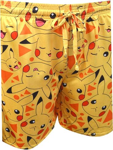 شورت نوم طويل للرجال من Mad Engine Pokemon Pikachu Many Pika Faces in Kuwait