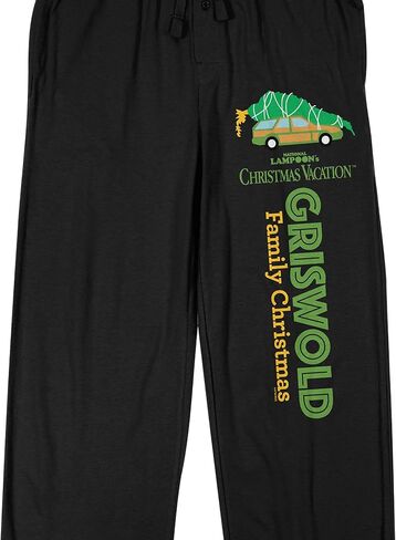 سراويل بيجامة نوم سوداء للرجال لعطلة عيد الميلاد من National Lampoon's Griswold Family Christmas in Kuwait
