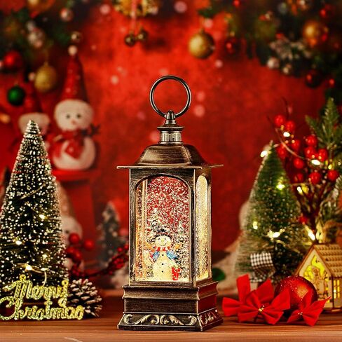 سنو غلوب زينة عيد الميلاد، 6H المضاءة سنو غلوب فانوس سنو غلوب الموسيقية لديكور مهرجان عيد الميلاد (سانتا ومزلقة) in Kuwait