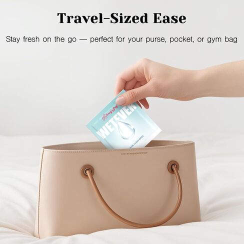 مناديل مبللة أنثوية للكلاب من تريسي، مناديل مبللة طبيعية للمنطقة الحميمة ذات درجة حموضة متوازنة للنساء والأزواج - عبوات سفر مغلفة بشكل فردي، 20 قطعة in Kuwait