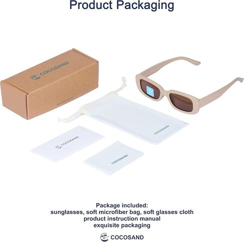 COCOSAND Kids Polarized Sunglasses Flexible Retro Rectangle Party Hipster Glasses for Teen Youth Boys Girls Age 8-12 in Saudi Arabia