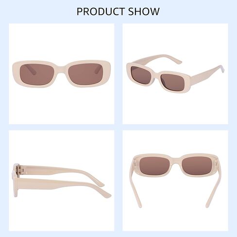 COCOSAND Kids Polarized Sunglasses Flexible Retro Rectangle Party Hipster Glasses for Teen Youth Boys Girls Age 8-12 in Saudi Arabia