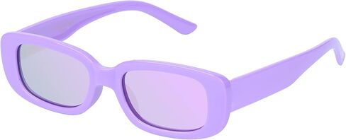 COCOSAND Kids Polarized Sunglasses Flexible Retro Rectangle Party Hipster Glasses for Teen Youth Boys Girls Age 8-12 in Saudi Arabia