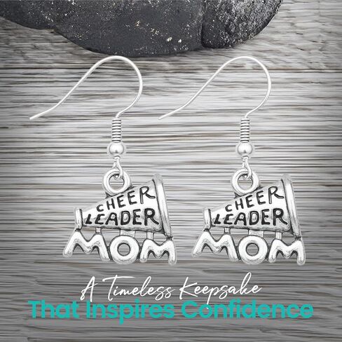Infinity Collection - Cheer Mom Earrings - Premium Quality Dangle Earrings - Non-Tarnish Charm Jewelry Gift for Cheerleading Moms in Saudi Arabia