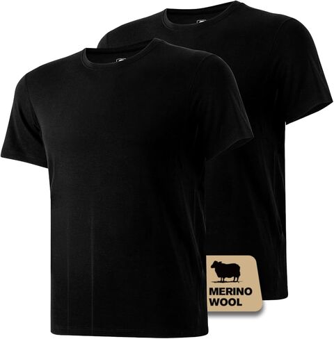 Merino Wool T Shirt Mens Short Sleeve Wool Shirt for Men Lightweight Hiking Sport Travel Base Layer T-Shirt in Saudi Arabia