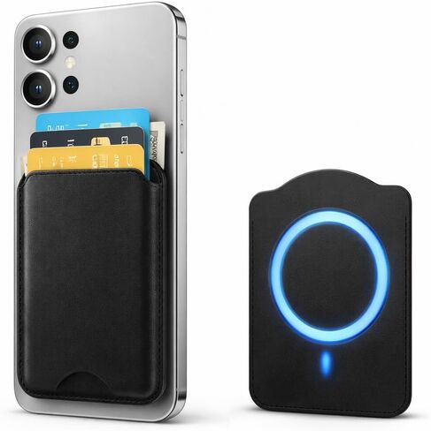 Mizi (2 Pack Adhesive Phone Stretchy Wallet, Card Holder for Back of Phone Stick on Cases, Unique Double Pocket Design + Finger Strap for iPhone/Android/Samsung Galaxy - Black in Saudi Arabia