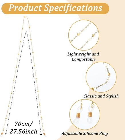 7 قطعة أصحاب النظارات حول الرقبة سلسلة النظارات مطرز النظارات سلاسل للنساء خمر سلسلة نظارات القراءة للفتيات الاطفال الرجال in Kuwait