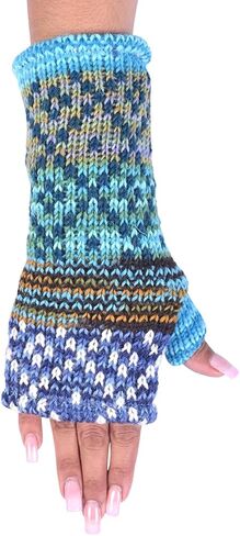 THE COLLECTION ROYAL Fingerless Hand Knitted Cozy Woolen Fingerless Mitten Gloves Handwarmer in Saudi Arabia
