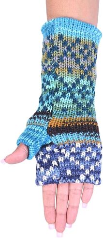 THE COLLECTION ROYAL Fingerless Hand Knitted Cozy Woolen Fingerless Mitten Gloves Handwarmer in Saudi Arabia