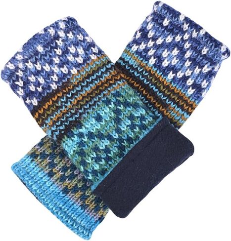 THE COLLECTION ROYAL Fingerless Hand Knitted Cozy Woolen Fingerless Mitten Gloves Handwarmer in Saudi Arabia