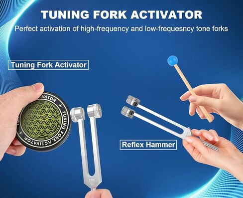 ضبط الشوك لمجموعة الشفاء، 128 هرتز، 136 هرتز، 256 هرتز، 384 هرتز ومنشط لشفاء شقرا مجموعة العلاج بالصوت، سبائك الألومنيوم منشط شوكة الضبط الحسية للشفاء، علاج غير مغناطيسي in Kuwait