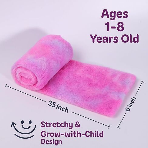 Kids Winter Rainbow Scarf Toddler Tie Dye Plush Shawl Warm Scarves Neck Warmer for Girls Boys in Saudi Arabia