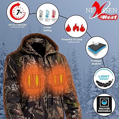 Nexgen Heat NXL2776SET هودي نسائي بسحاب مموه للتدفئة - للشتاء في الطقس البارد لركوب الخيل في الهواء الطلق in Saudi Arabia