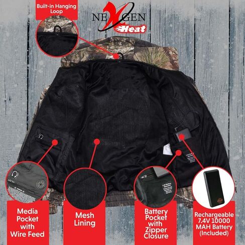 Nexgen Heat NXL2776SET هودي نسائي بسحاب مموه للتدفئة - للشتاء في الطقس البارد لركوب الخيل في الهواء الطلق in Saudi Arabia