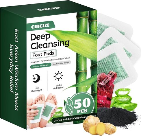 200-Count Foot Pads, Bamboo Vinegar & Ginger Foot Pads for Sleep Support, Stress & Fatigue Relief | Natural Foot Spa for Daily Wellness | Self-Care Gift for Family & Loved Ones in Saudi Arabia